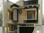 desain fasad rumah 2 lantai modern tropis 1