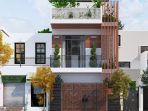 desain rumah 2 lantai minimalis tropis modern fasade depan 2