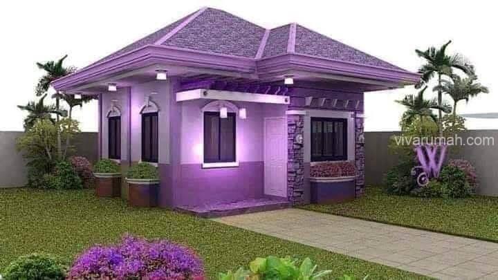 Cat rumah minimalis ungu