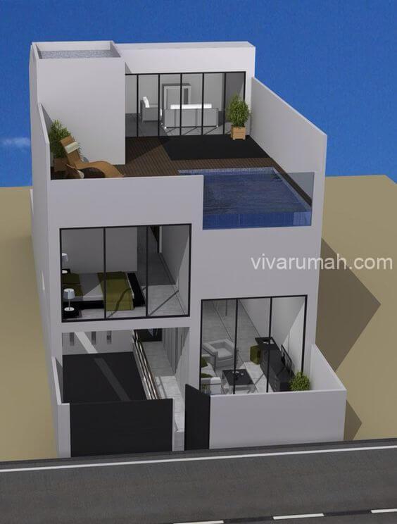 Desain Minimalis Modern Rumah 2 Lantai