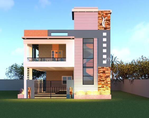 Desain Rumah 2 Lantai Konsep Tropis