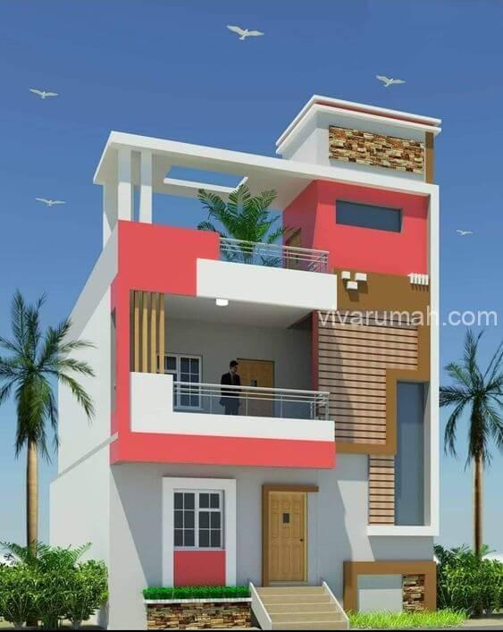 Desain Rumah 2 Lantai Konsep Tropis
