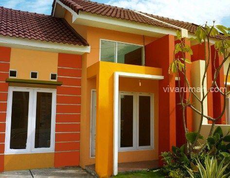 Rumah Minimalis Warna Oranye