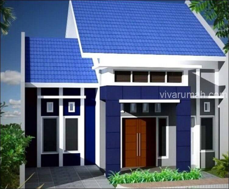 Rumah Minimalis Warna Biru Tua