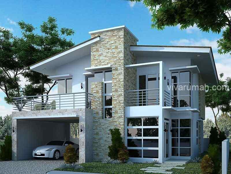 Desain Rumah Tanpa Pagar 2 Lantai 2