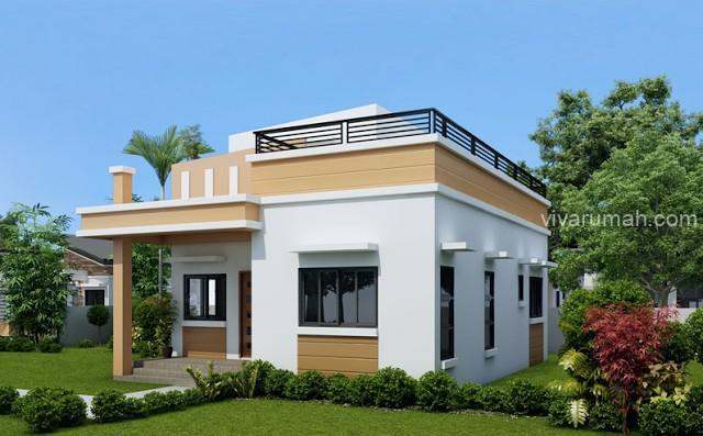 Desain Rumah dengan Taman Depan yang Asri 7